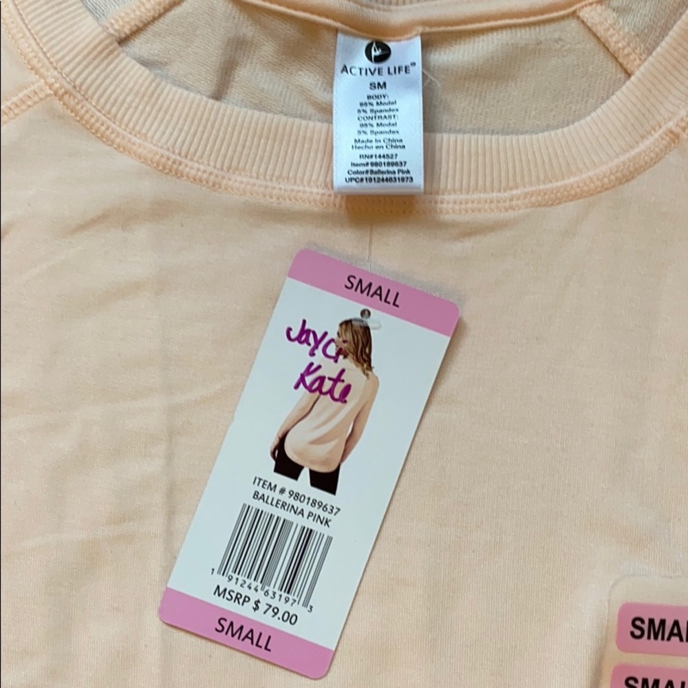 Active Life Small Ballerina Pink athleisure top - Picture 2 of 6